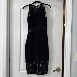 Aida perforated midi dress